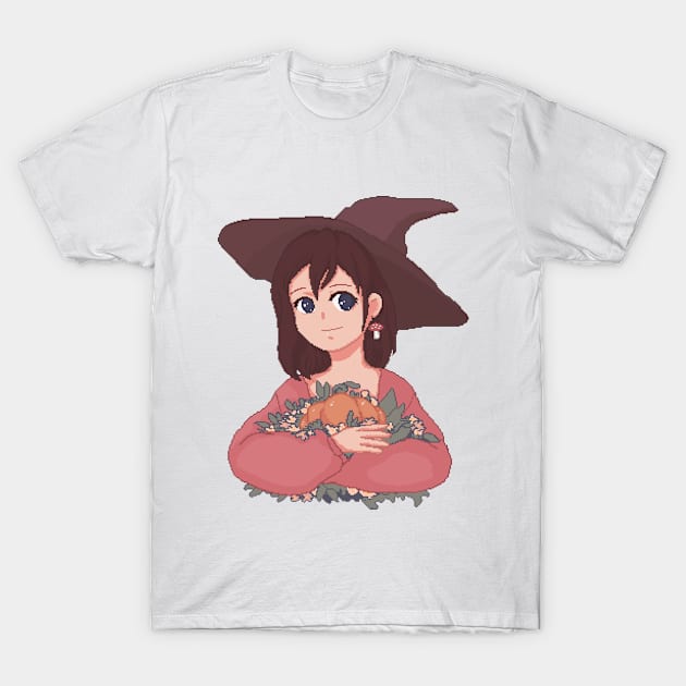 Pixel flower witch T-Shirt by bhawanie